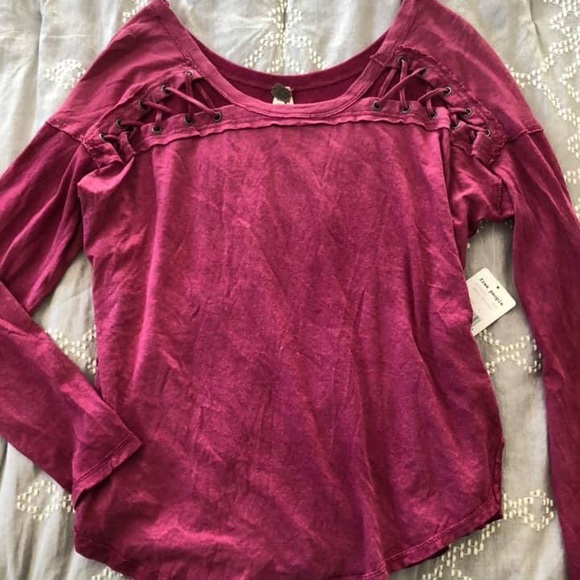 NWT We the Free Love Lace-Up Top Sz Medium - Picture 2 of 2